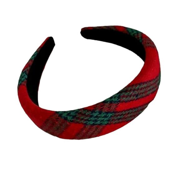 Red Plaid Headband - Picture 1 of 4